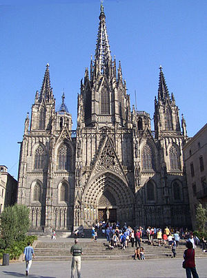 Cathedral of Barcelona before 2007 restoration