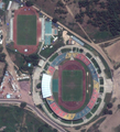Vue aérienne du stade Alphonse-Massamba-Débat à Brazzaville.