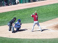 Picture of Stephen Drew at bat during a Spring...