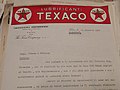 Carta intestata Texaco, 1926