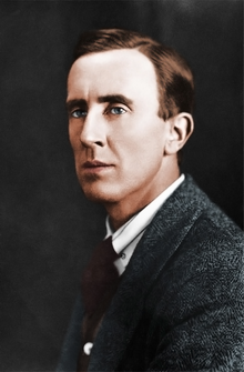 Colourised version of a photograph of J. R. R. Tolkien taken around 1925
