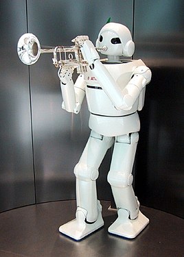 Maybe if you do have to be as stoic as a robot, be one that can play a trumpet.
