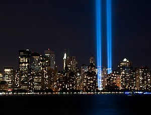 English: Tribute in Light, September 11, 2010.