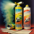 Ubik (similar to some covers and depicting a main subject of the book with the text gibberish fixed)
