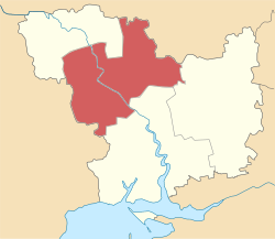 沃兹涅先斯克区在尼古拉耶夫州的位置
