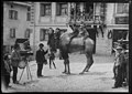 Camel in the middle of St. Moritz, ca. 1890