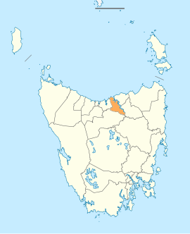 A map showing the West Tamar LGA in Tasmania