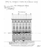 Till vänster fasadritningen från september 1887 och till höger den från december 1887.