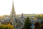 Vue de l'église Notre-Dame et du centre-ville.