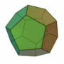 Dodekaeder aus zwölf Fünfecken.