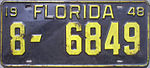Номерной знак Флориды 1948 года.JPG