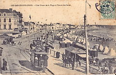 LES SABLES D'OLONNE - Cote ouest de la Plage à l'heure des bains