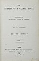 Strona tytułowa Romance of a German court (1886)