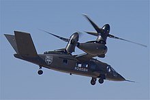 The V-280 Valor flying in tiltrotor configuration Bell V-280 Valor takeoff demo, 2019 Alliance Air Show, Fort Worth, TX.jpg