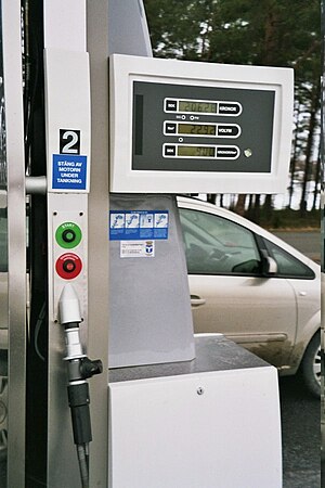 English: Biogas pump station for vehicles