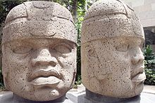 An Olmec stone head CabezaColosal1 MuseoXalapa.jpg
