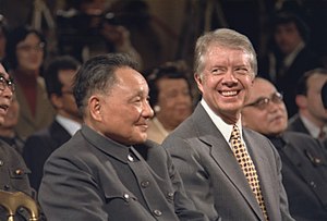 Deng Xiaoping and Jimmy Carter during Sino-Ame...
