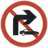 No right turn for small vehicles