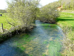 En aval du pont de la RD 62 à La Cassagne