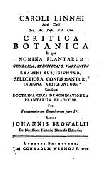 Miniatura para Critica Botanica