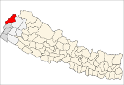 map of Darchula, Nepal