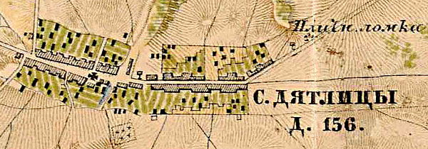 План села Дятлицы. 1885 год