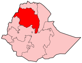Mapa de Región de Amhara