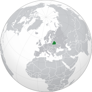 Белоруссия на карте мира