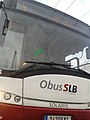 Logo ObusSLB na trolejbusie