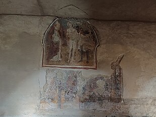 Gêxa de San Zorzu (Arbenga), Afrescu di Santi Bastian, Fabian e Roccu