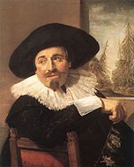 Hals' portret van Isaak Abrahamsz Massa, 1626, waarschijnlijke inspiratiebron voor de pose