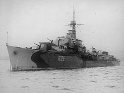 HMS Verulam joulukuussa 1943