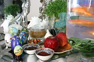 Haftsin table of Nowruz, Iranian tradition of ...