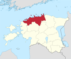 哈爾尤縣在愛沙尼亞的位置