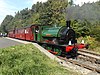 Newly overhauled 'Brooks No. 1' leads a train at Middleton Park on the Middleton Railway in September 2017