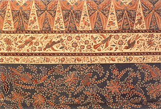 Batik sarong uit Java, Indonesië (rond 1880)