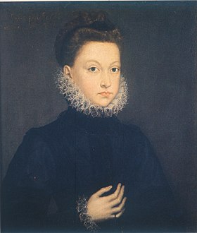 Isabel Clara Eugenia da 7 vloaz, e 1573