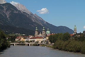 Die Inn in Innsbruck, Oostenryk.