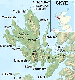 Карта Скай и близлежащих островов