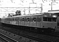 Biwako Line-JR Kyoto Line-JR Kobe Line KuHa 103-154 car without air-conditioning, 1983