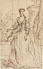 Джон Вандербанк, Портрет стоящей дамы, 1734, NGA 70187.jpg