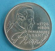 Аверс монеты 250 лет со дня рождения Иммануила Канта