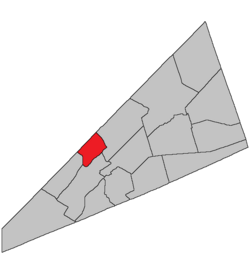 Location within Kings County, New Brunswick.