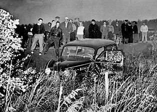 Pressfotografi från sena eftermiddag den 28 september 1946, foto TT.