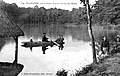 Le lac des Mottes au début du XXe siècle (carte postale).