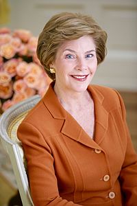 Laura Bush, by Krisanne Johnson (edited by Kingofthedead)