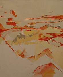 Lignes paysages, 2005 huile sur toile, 70x60 cm.
