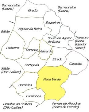 Localização no município de Aguiar da Beira