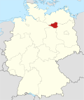 Kart som viser Landkreis Prignitzs beliggenhet i Tyskland