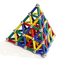 Magnets have many uses in toys. M-tic uses magnetic rods connected to metal spheres for construction. M tic.jpg